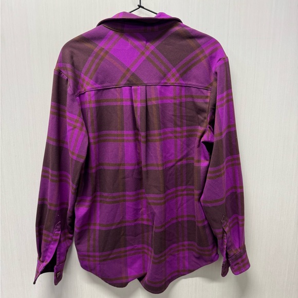Good American Pop Thistle Easy Plaid Flannel Shirt - Picture 6 of 7